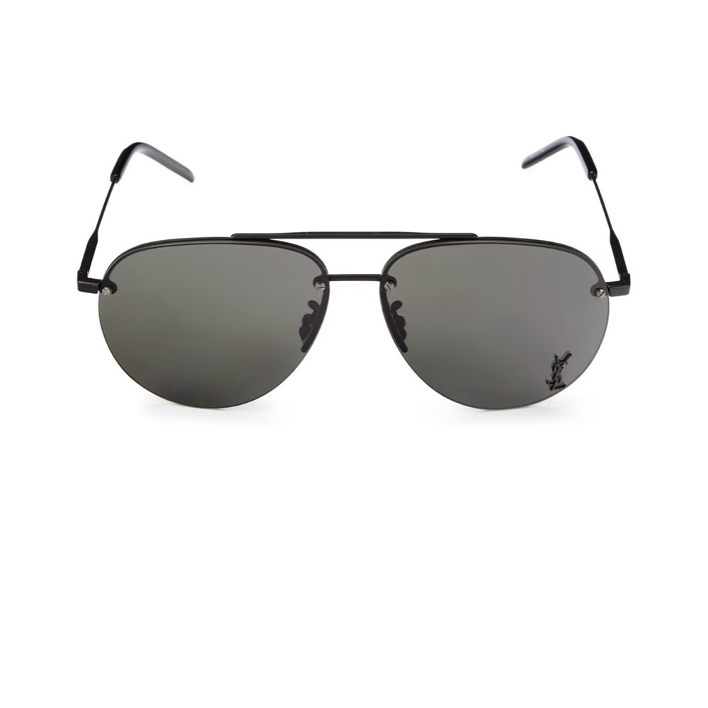 Yves Saint Laurent Black Aviator Sunglasses
